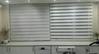 پرده زبرا سفید شیک